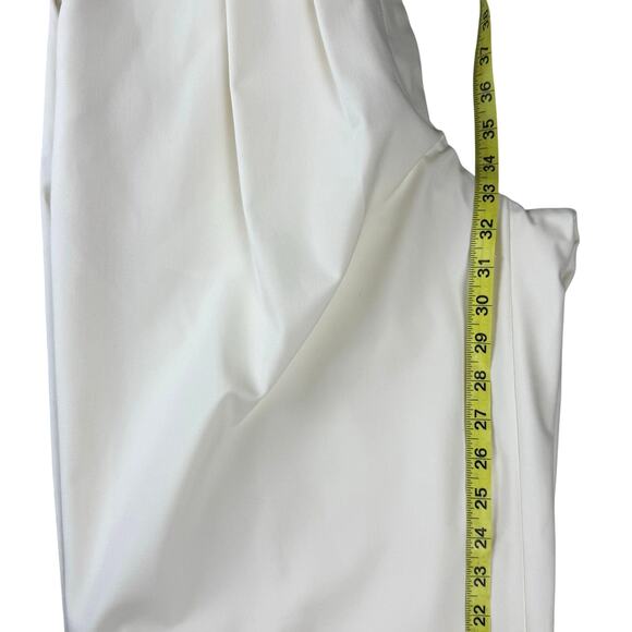 VERONICA BEARD Lagarde Pleated Crepe Wide-leg White Pants - Picture 11 of 12